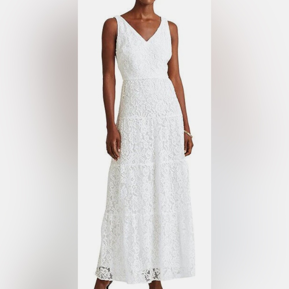 Lauren Ralph Lauren Tiered Lace Sleeveless Maxidress NWOT